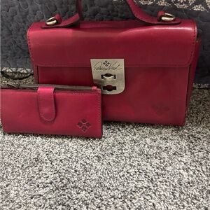 Patricia Nash  Leather Satchel and Wallet